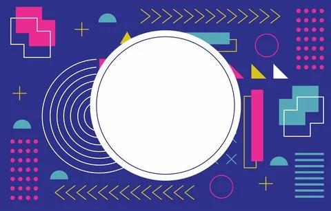 Collection modern vector geometric shapes. Stock Illustration