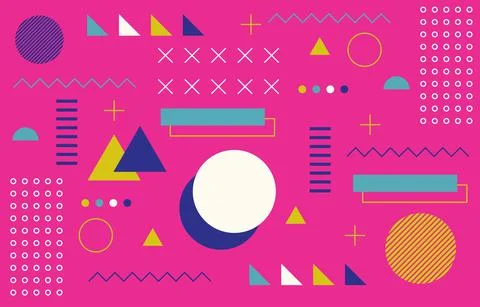 Collection modern vector geometric shapes. Stock Illustration