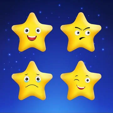 Collection of moon cartoon character design vector. Stock Illustration