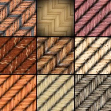 Collection of mounted floor textures Stock Illustration