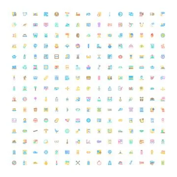 Collection of multi purpose icons for web and graphic use Stockillustratie