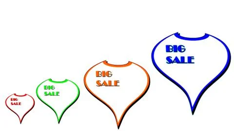Collection of multicolored stickers Stock Illustration