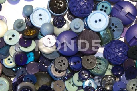 A Collection of Multicolour Different Size Buttons Stock Photos