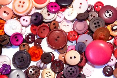 A Collection of Multicolour Different Size Buttons Stock Photos