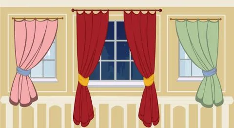 Collection of multifarious window compositions Stock Illustration