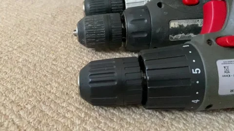 Collection of non working drills Stock Footage 134333000