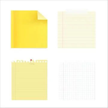 Collection of note papers Stock Illustration