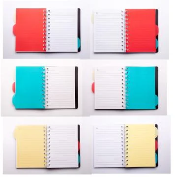 Collection notebooks Stock-Fotos