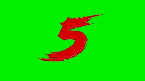 A collection of numbers in fluid red brush strokes over Stock Footage 332094181