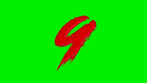 A collection of numbers in fluid red brush strokes over Stock Footage 332094243