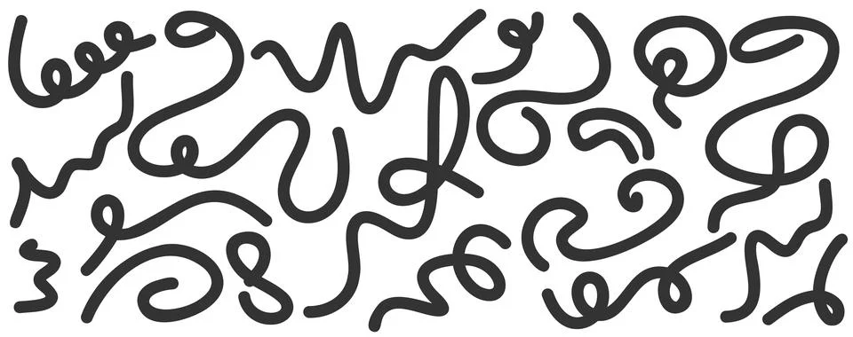 A collection of numerous black lines set against Stock Illustration