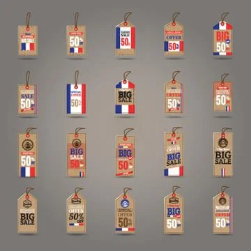 Collection Of Offer Tags Stock-Illustration