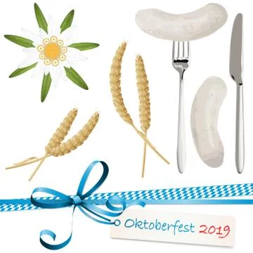 Collection Oktoberfest objects 2019 Stock Illustration