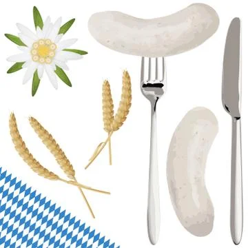 Collection Oktoberfest objects Stock Illustration