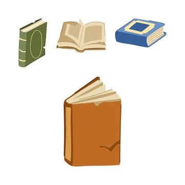 Collection of old books offering knowledge and wisdom Stock Illustration