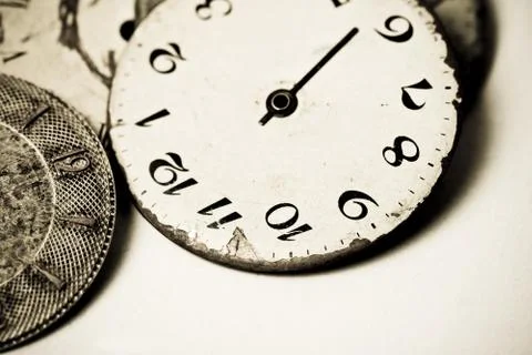 Collection of old clock dials Photos