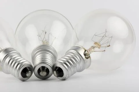 Collection of old light bulbs. Stock Photos