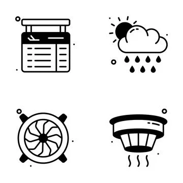 A collection of online databases, audiobooks, and modern learning elements Stock Illustration