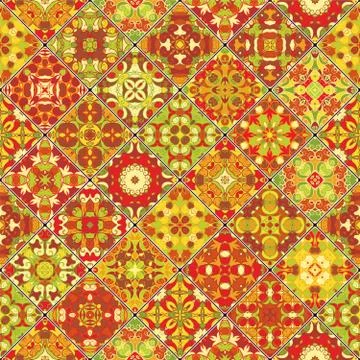 Collection of orange abstract patterns Stockillustratie