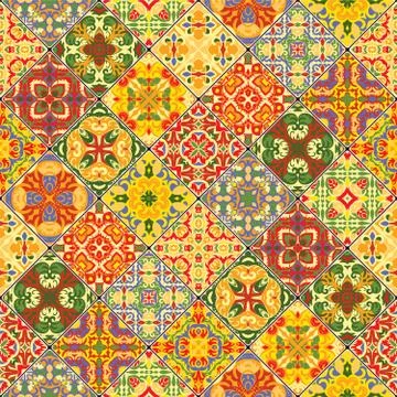 Collection of orange abstract patterns Stock Illustration