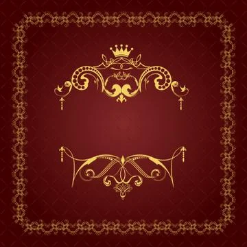 Collection of ornate vintage vector frames with sample text. perfect as invit Stock Illustration