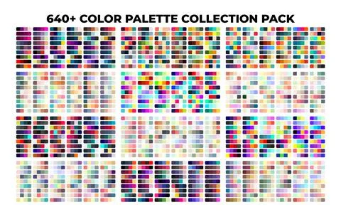 Collection Pack of Color Palette Vector Design Template Stock Illustration