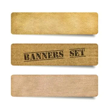 Collection of paper banners Illustrazione stock