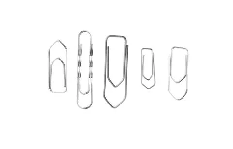 Collection of paper clips Stock Photos