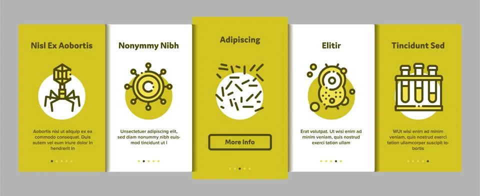 Collection Pathogen Elements Vector Onboarding 스톡 일러스트