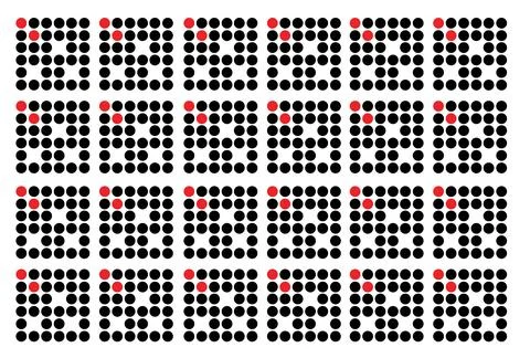 Collection of pattern templates. Geometry orientation vector Stock Illustration