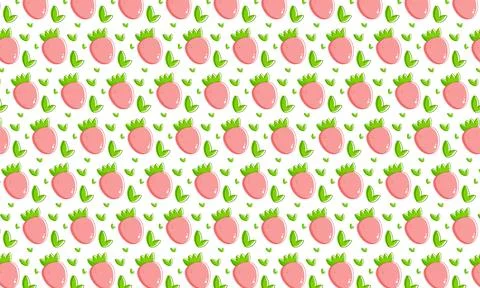 Collection with pattern vegan fruit on white background for textile design Stock Illustration