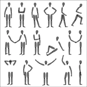 Collection of people Stock Illustration