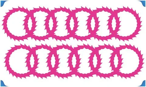 Collection of pink circle on white background Stock Illustration
