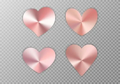 Collection of pink hearts Stock Illustration