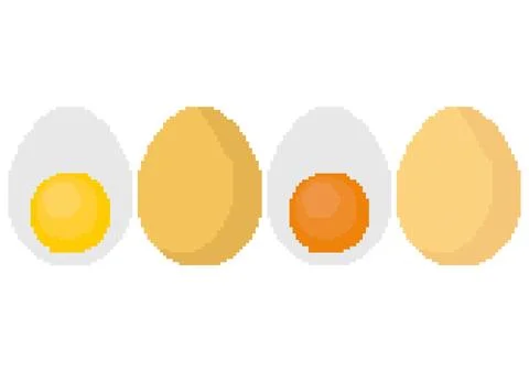 A collection of pixel egg illustrations Stock-Illustration
