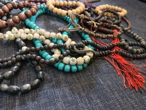 Collection of Prayer Beads Stock Photos