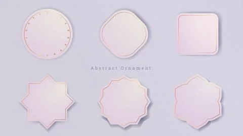 Collection of premium abstract shapes set Stock Illustration
