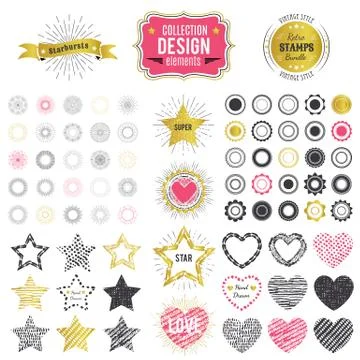 Collection of premium design elements. Vector illustration Stock Illustration