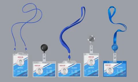 Collection of Professional Identification Badges Stock Illustration