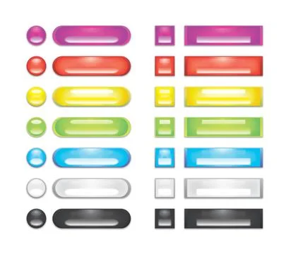 A collection of rainbow blank web buttons EPS-10 A collection of rainbow b... 스톡 사진
