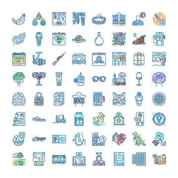 Collection of random hand drawn doodle icons Stock Illustration