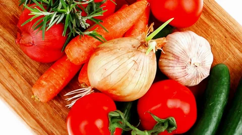 Collection of raw vegetables Vídeos de archivo 33494535