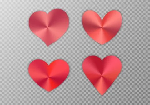 Collection of red hearts Stock Illustration