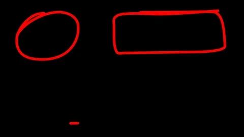Collection Red Marking  line, circle and square mark Stock Footage 341628858