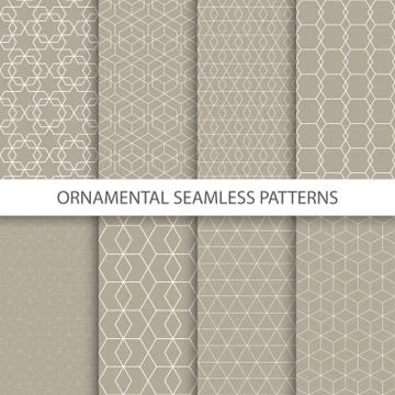 Collection of retro ornamental patterns. Иллюстрация