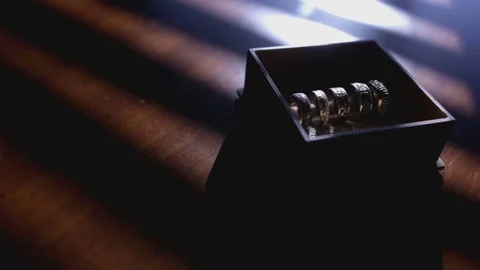 Collection of rings Video stock 76951597