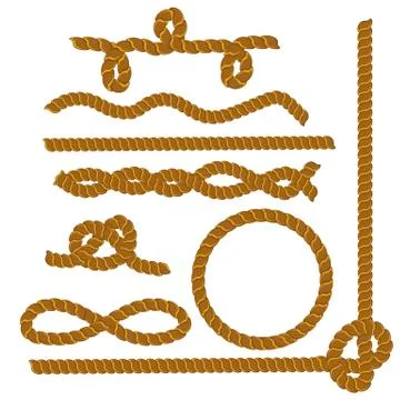 Collection of Rope Illustrazione stock