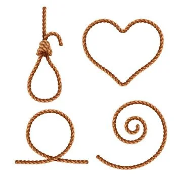 Collection of rope Stock Illustration