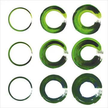 Collection of Round. Frame super set. Speed lines in circle form. Stock Illustration