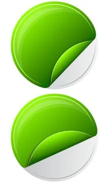 Collection round sticker Stock Illustration